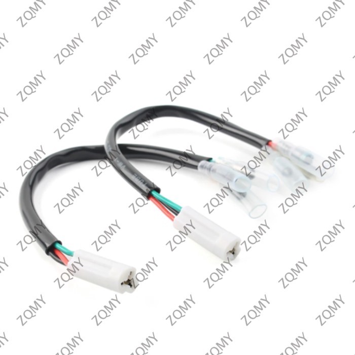 2pcs Motorcycle 3-Wire Front Turn Signal Splitter Connector Harness Y-Adapter For Yamaha R1 R3 R6 F
