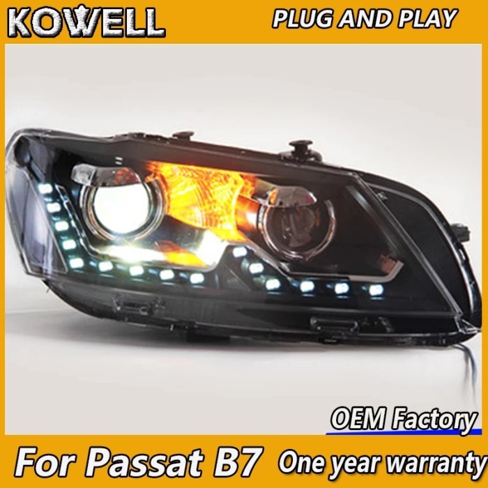 KOWELL Car Styling for VW Passat B7 Head Lamp 2011-2015 Passat B7 Headlight Bi Xenon High Low Beam