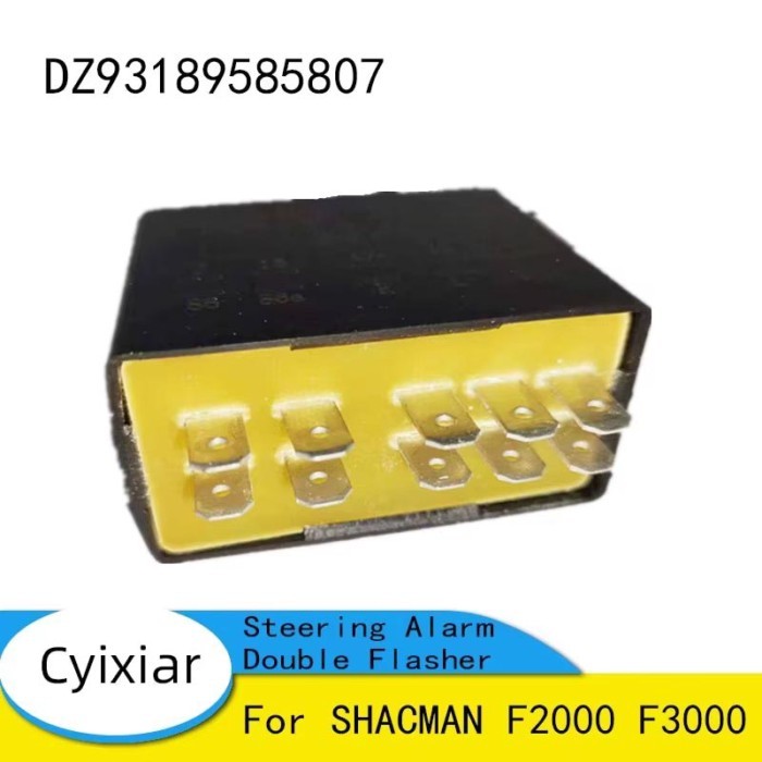 Used for SHACMAN F2000 F3000 Auto Flash Relay Steering Alarm Double Flasher 10-pin DZ93189585807