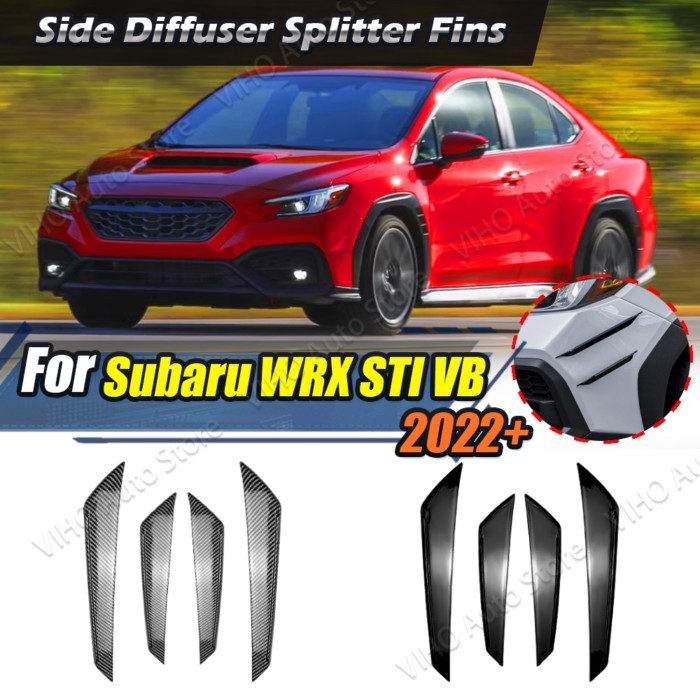 For Subaru WRX STI VB 2022 2023 2024 2025 Car Front Bumper Side Canards Splitter Fins Spoilers Car