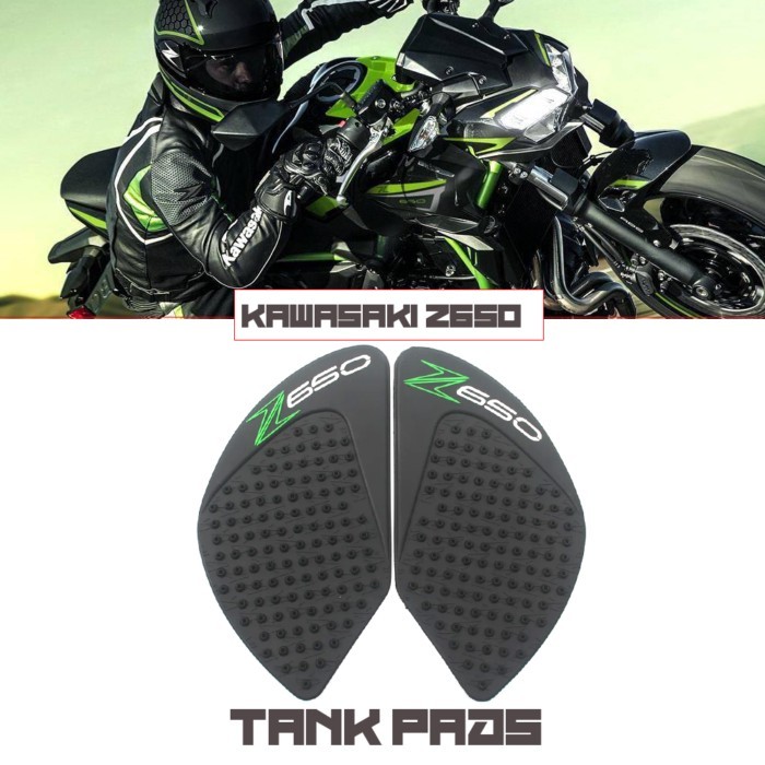For Kawasaki Z650 Z 650 Motorcycle Tank Pad Protector Anti slip Oil Tank Pad Sticker Decals Side Ga