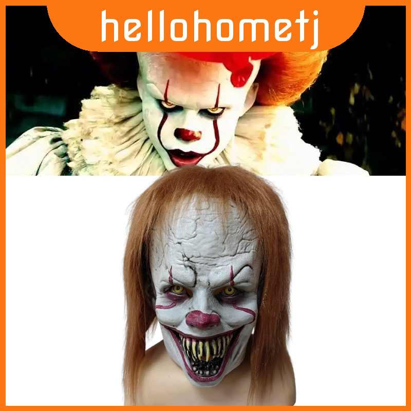 It Clown Pennywise Mask Latex Horror Face สําหรับเครื่องแต่งกายฮาโลวีนใช้ Party และ