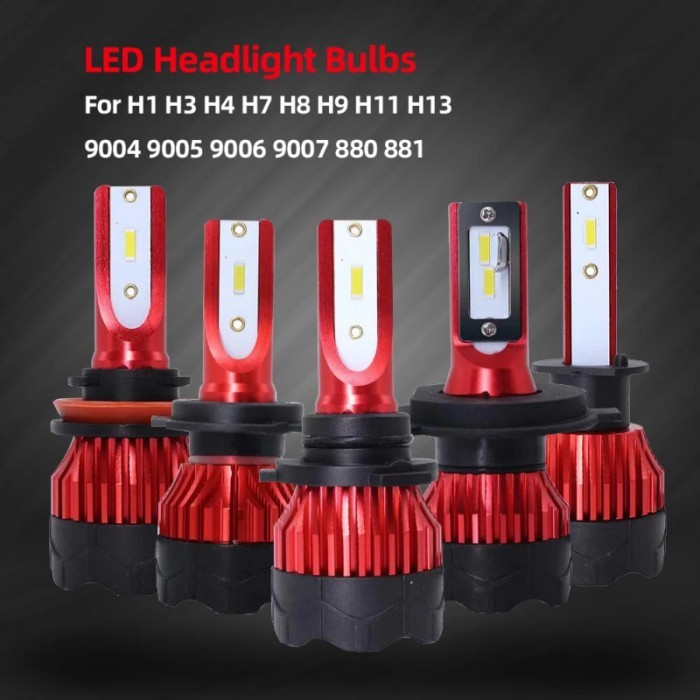 2Pcs H4 LED H7 Auto Car Headlight 9005 9006 H3 H13 H8 880 H27 9004 9007 H11 881 LED H1 K5 55W 6000L