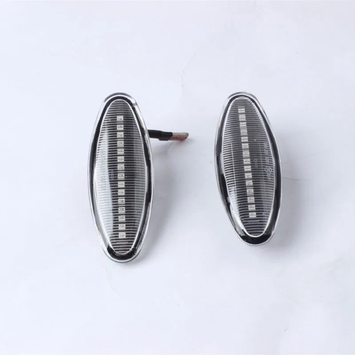 2pcs Smoke/Clear Lens Amber LED Front Side Marker Light For 1999-2007 Jaguar S-Type 1996-2005 XK 8/