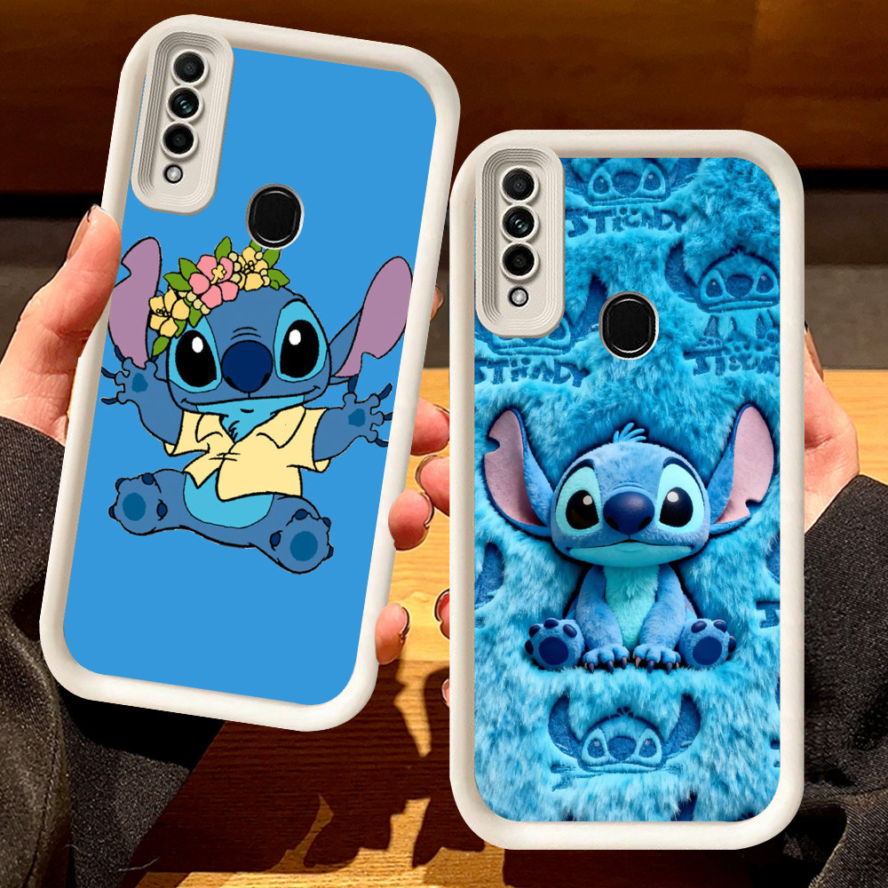 G-69 Stitch Casing สําหรับ OPPO A91 F15 Reno 3 A31 2020 สีดําและสีขาว