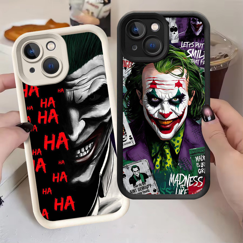 G-73 Joker Casing สําหรับ iPhone 8 7 13 14 Pro Max Plus สีดําและสีขาว