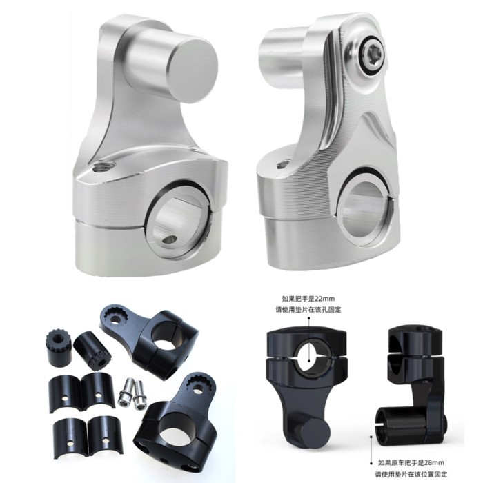 Motorcycle 22mm 7/8" Handle Bar Mount Risers Offset Extend Raised For BMW G310R R1150R R1150R Roads