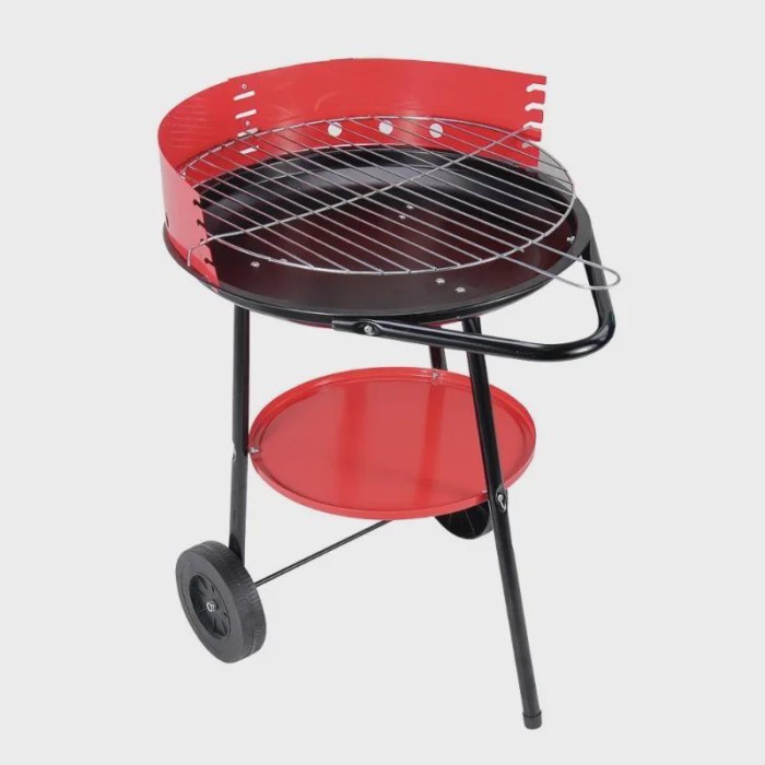 Barbecue Grill Outdoor Thick Charcoal Grill Portable Household Circular Barbecue Grill Windproof De