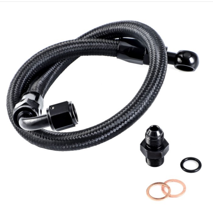 Nylon braided fuel hose line an6 -6 6AN hose kit with an6 fitting and banjo hose end fitting for Ho
