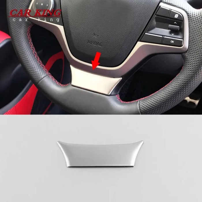 For Hyundai Solaris 2 Interior Steering Wheel 6 o'clock Direction Stainless Steel Car-styling Inter