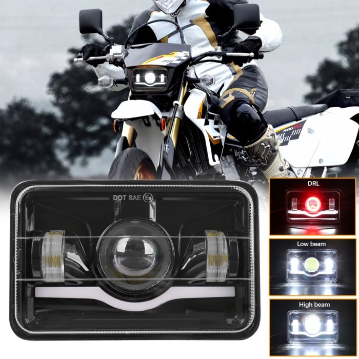 Projector 4"x6" LED Headlight H4656 H4651 LED Headlamp For Suzuki DRZ400S DRZ400SM DRZ250 DRZ400 DR