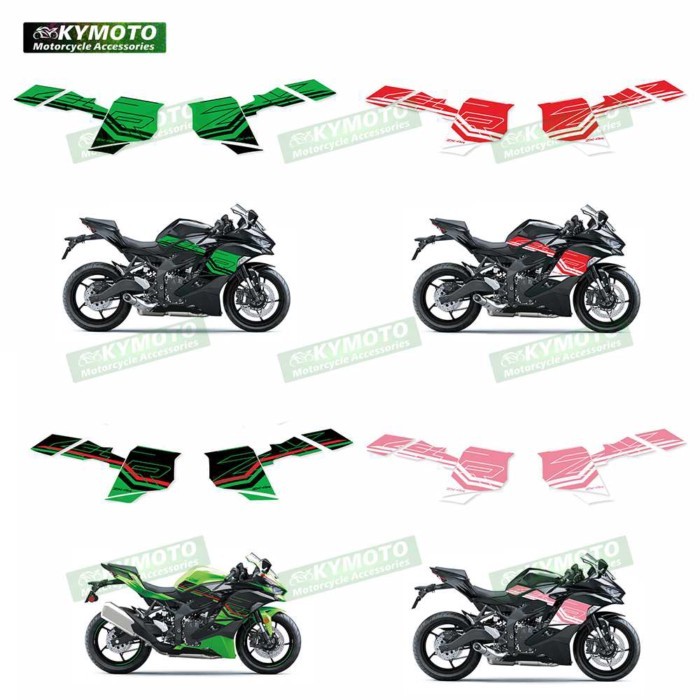 For ZX4R ZX-4R ZX-4RR 2023 motorcycle fuel tank pad protection sticker kit fairing accessories deca