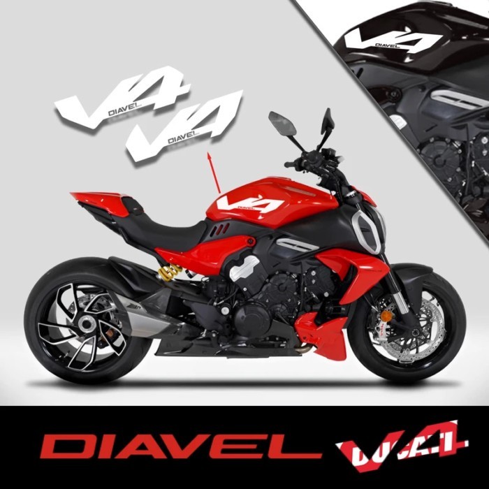 for Ducati DIAVEL V4 Decal Sticker  hollow fuel tank flower stickers  waterproof modification films