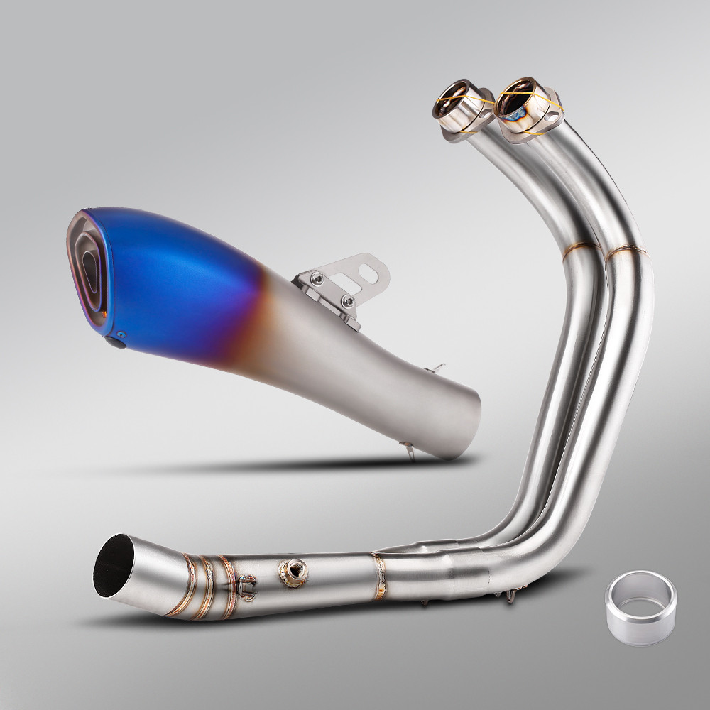 สําหรับ YZF R7 2021-2025 MT07 FZ07 รถจักรยานยนต์ท่อไอเสียเต็มระบบ Header Link ท่อท่อไอเสียหนี