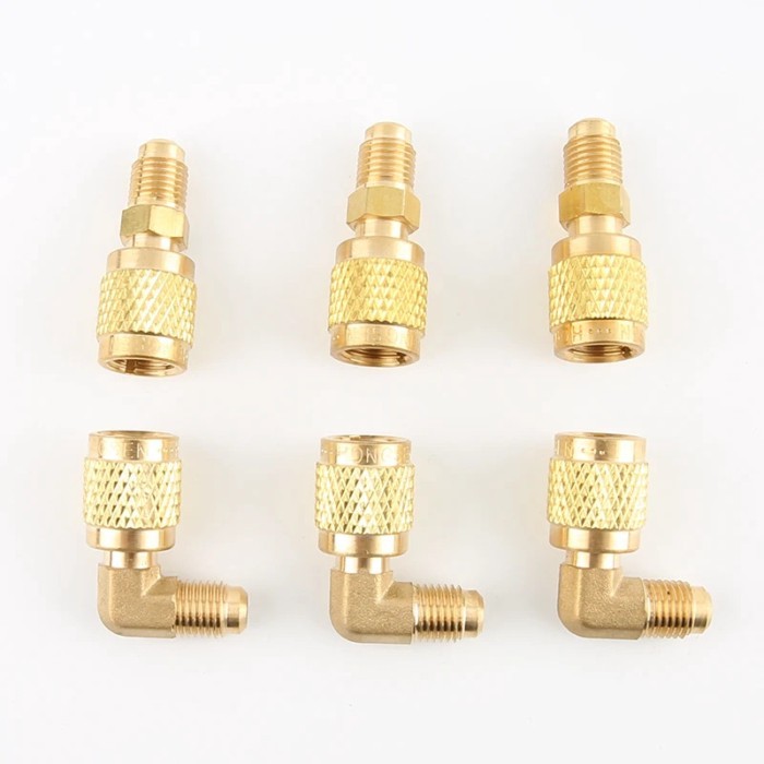 good quality Air conditioning R410A adapter R22 To 410 copper joint refrigerant charging hose fitti