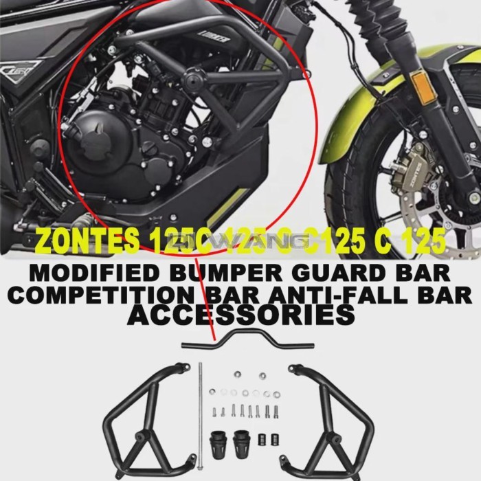 Fit ZONTES 125/C Motorcycle Modified Bumper Guard Bar Competition Bar Anti-fall Bar Accessories FOR