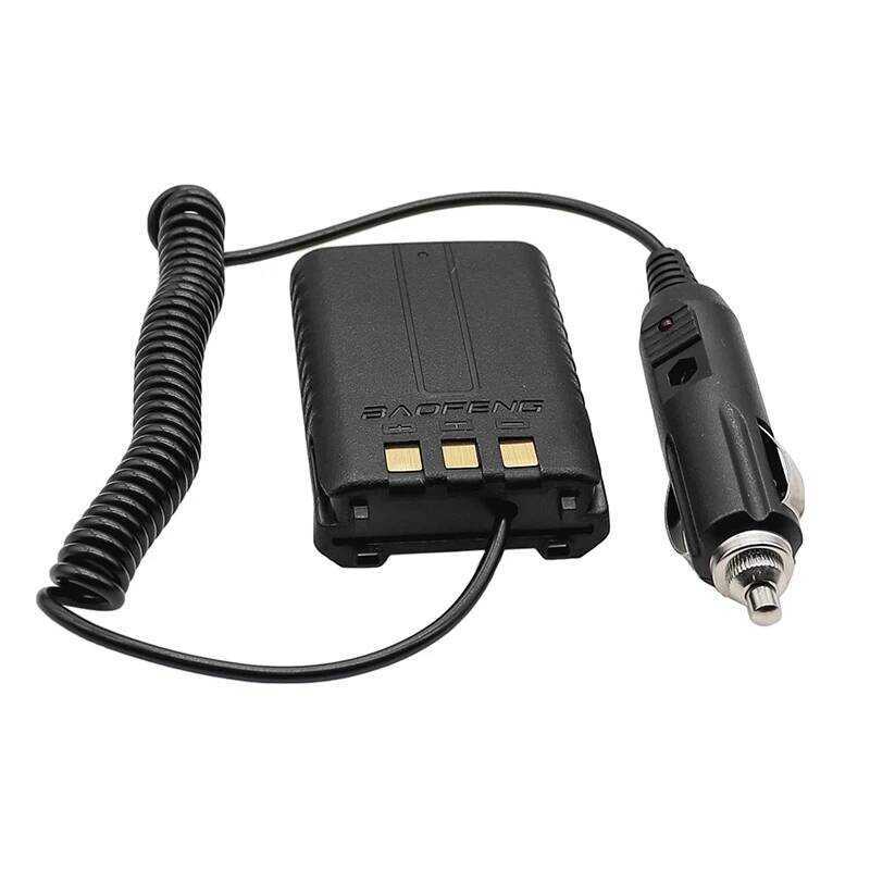 ▥  Car Charger Battery Eliminator For Uv5r Uv-5Re Uv-5Ra Two-Way Radio 12-24V Walkie Tal