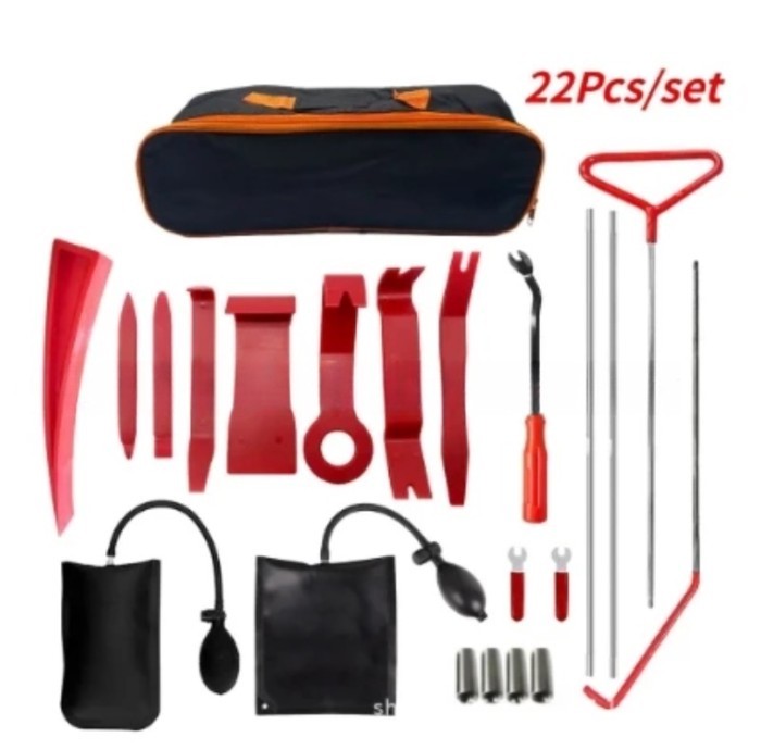 22PCS Car Window Door Emergency Open Key Lost Lock Out Unlock Auto Tools Kit Air Wedge Bag Pump Ope