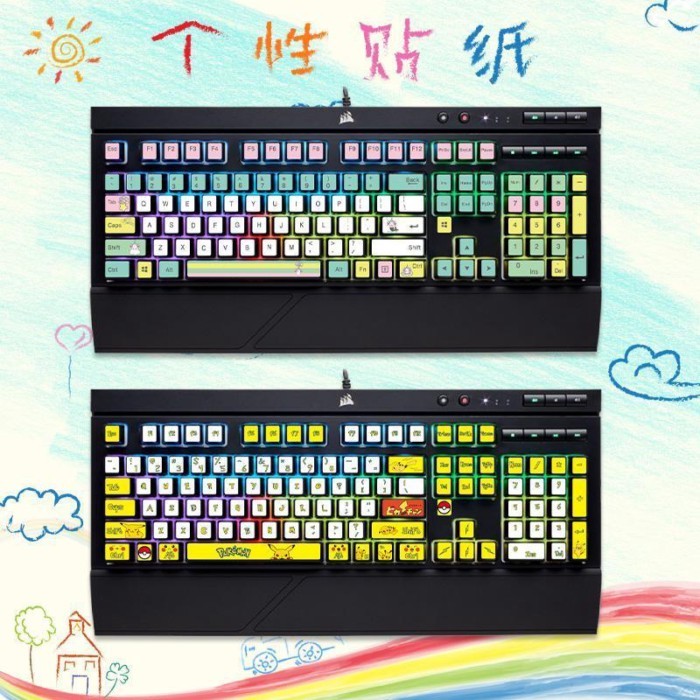 เหมาะสําหรับเรือโจรสลัดธุรกิจอเมริกัน K68 RGB K70MK2 Punisher MK2 K63 K65, K70 สติกเกอร์คีย์บอร์ด