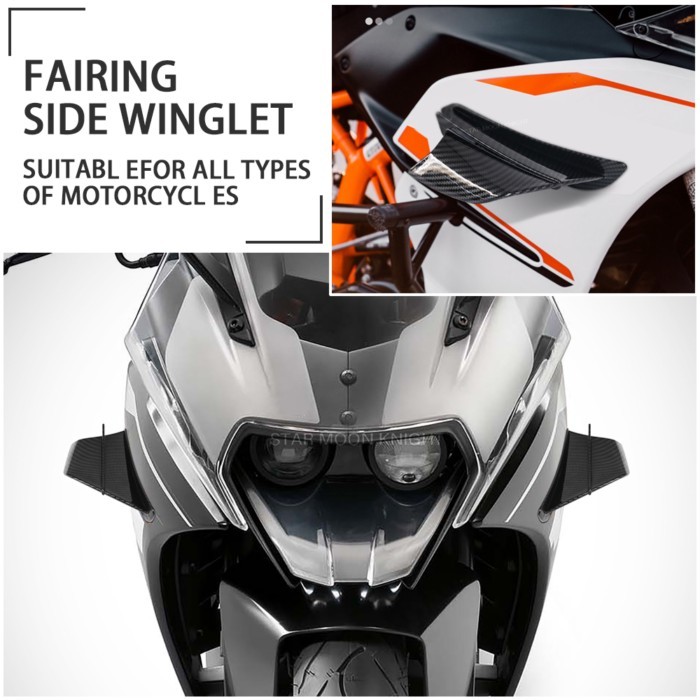 Motorcycle Winglet Aerodynamic Wing Kit Spoiler For RC390 RC200 RC125 RC8C 1290 Super Duke 990 Supe