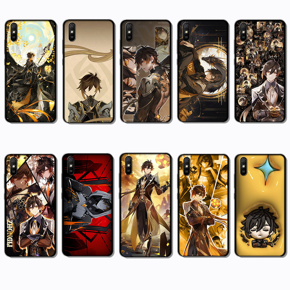 สําหรับ Xiaomi Redmi 6A 7A 8A 7 8 9 9A 9i 9C VS13 Zhongli Slim Black Border TPU Soft Case | โทรศัพท์