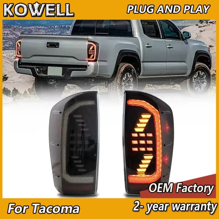 Car Styling for Toyota Tacoma Taillights 2009-2021 Tacoma Tail Lights DRL Fog Brake Turn Signal Rev