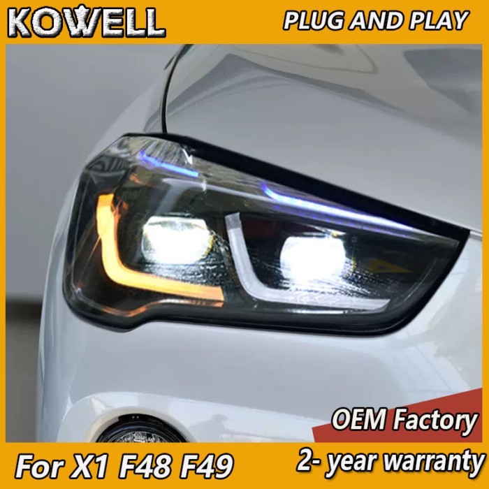 Car Styling for BMW F48 Headlight 2016-2019 BMW X1 Head Light F49 DRL Turn Signal Low High Beam Pro