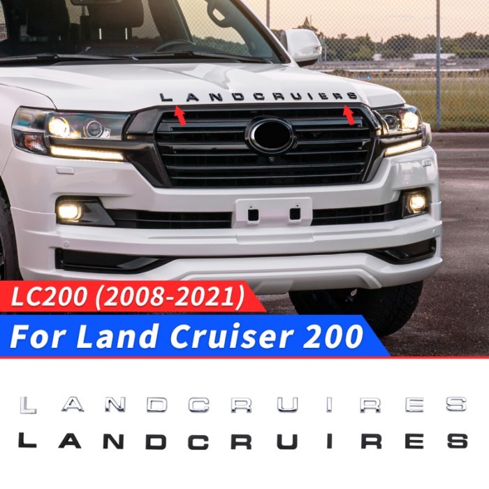 For Toyota Land Cruiser 200 Cover Letter Sticker LC200 2021 Engine Cover Decoration Land Cruiser Lo