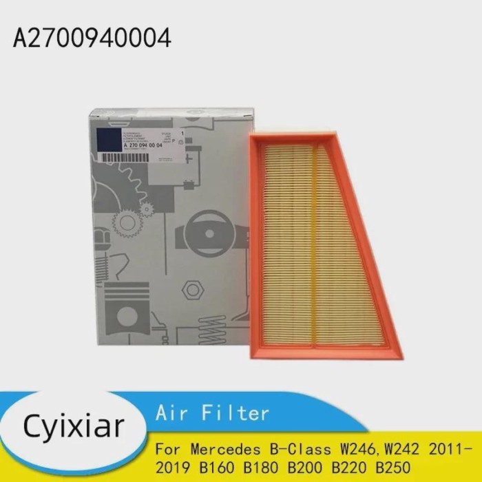 Air Filter A2700940004 for Mercedes B-Class W246,W242 2011-2019 B160 B180 B200 B220 B250 Model Exte