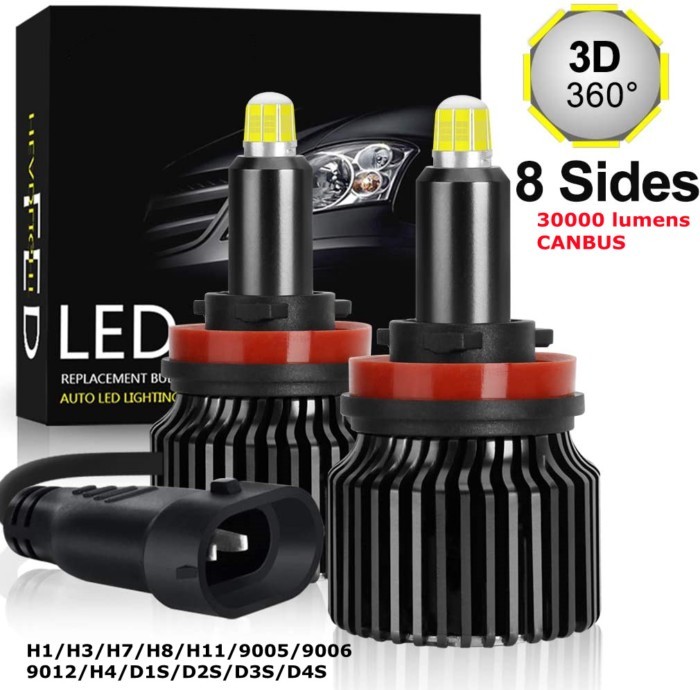 canbus mini 3D CSP H7 H4 LED Headlight 160W 30000Lm 6000K H11 H8 Automotive Turbo 9005 HB3 9006 HB4
