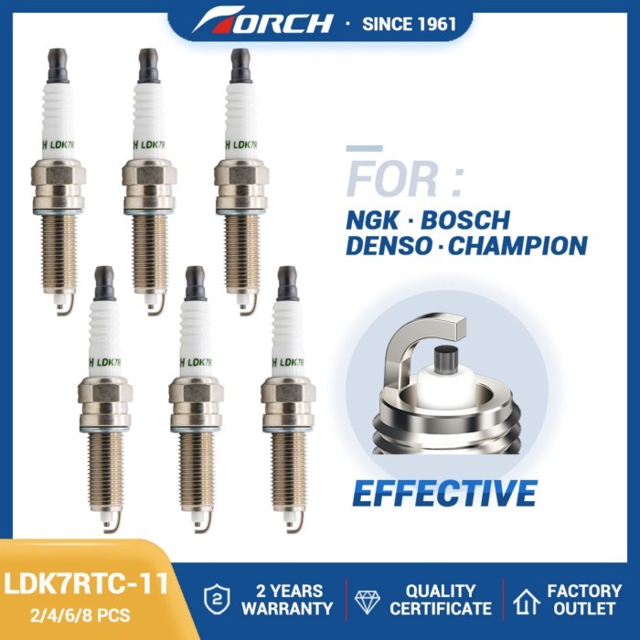 China Original TORCH LDK7RTC-11 Engine Spark Plug Compatible with Candle LZKR6B-10E for YR8SEU Cham