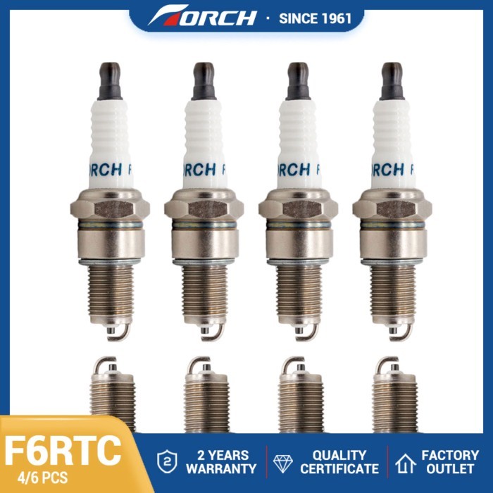 6pcs/4pcs TORCH Spark Plug F6RTC For Chevrolet Car Auto Automobiles Candle BP5EKA for W9LDCR DENSO