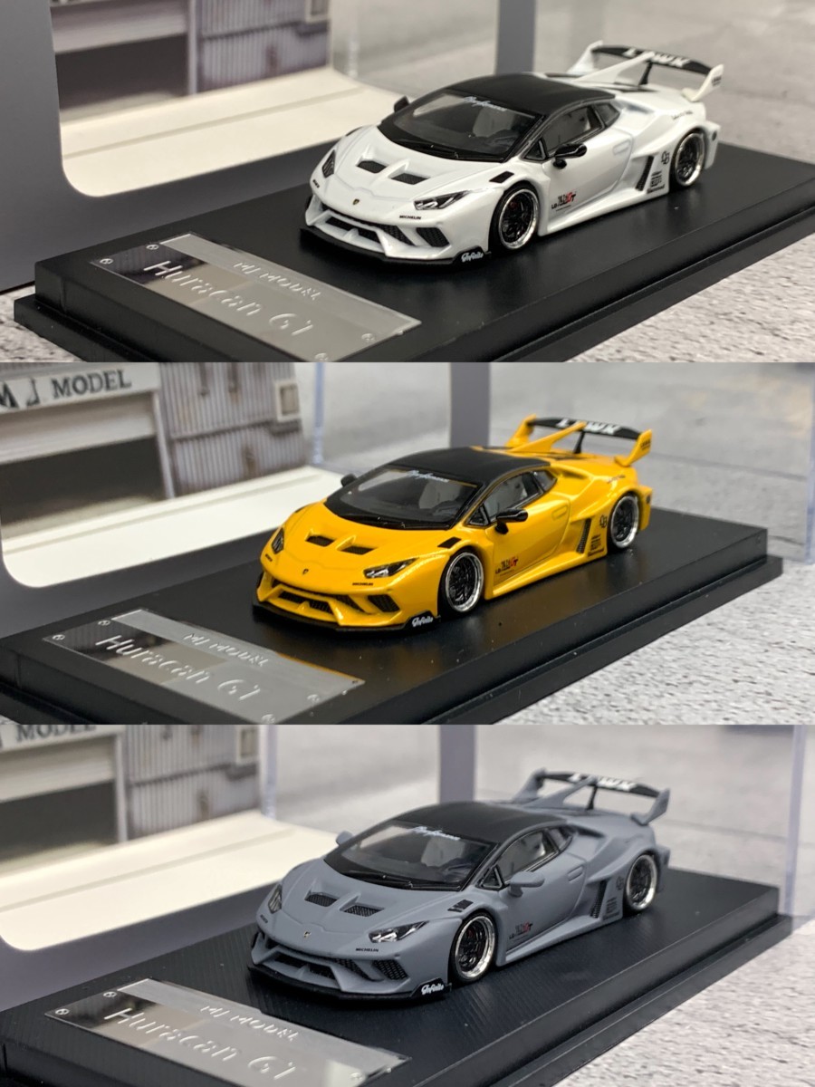 MJ MODEL 1: 64 Lamborghini Huracan GT Wide Body Modified Alloy Car MODEL คลังสินค้าพร้อม