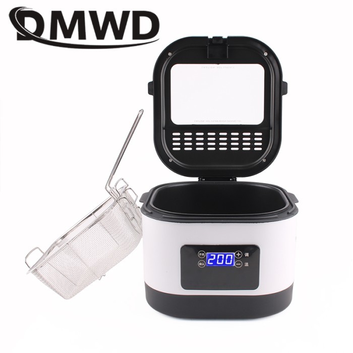 5L Electric Deep Fryer Oil Oven Hotpot Adjustable Thermostat Fried Chicken Grill French Fries Fryin