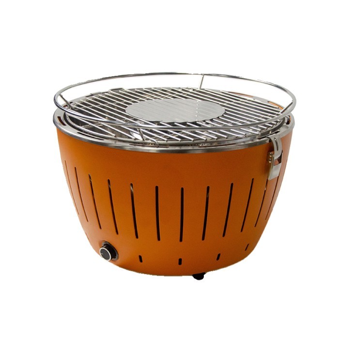 Portable BBQ Charcoal Grill, Household Lotus Grill, with Internal Fan, Smokeless and Anti-scalding