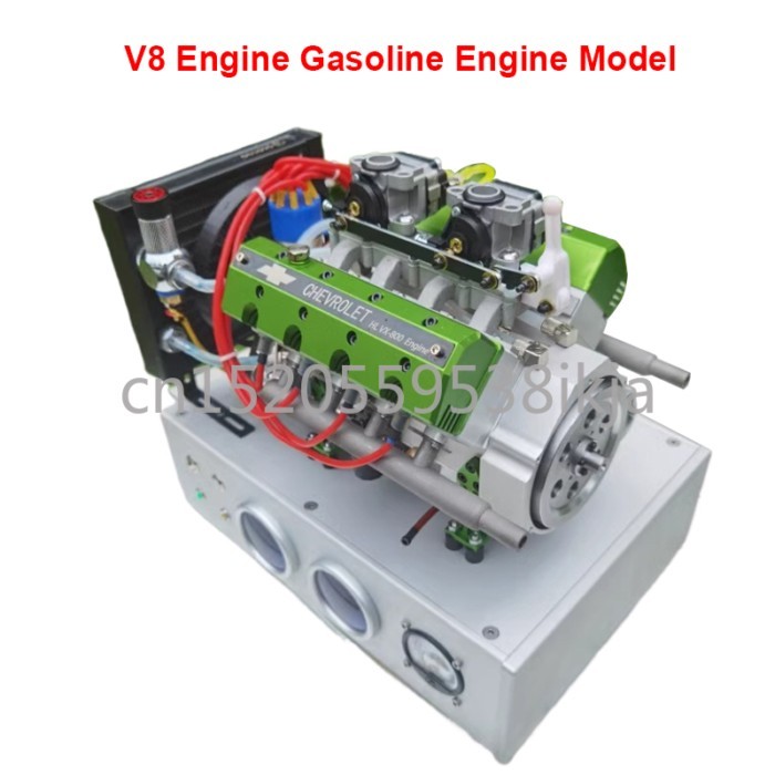 V8 Engine Model Micro OHV Eight-cylinder Four-stroke Gasoline Engine Model V8-VX800 Can Start Gift