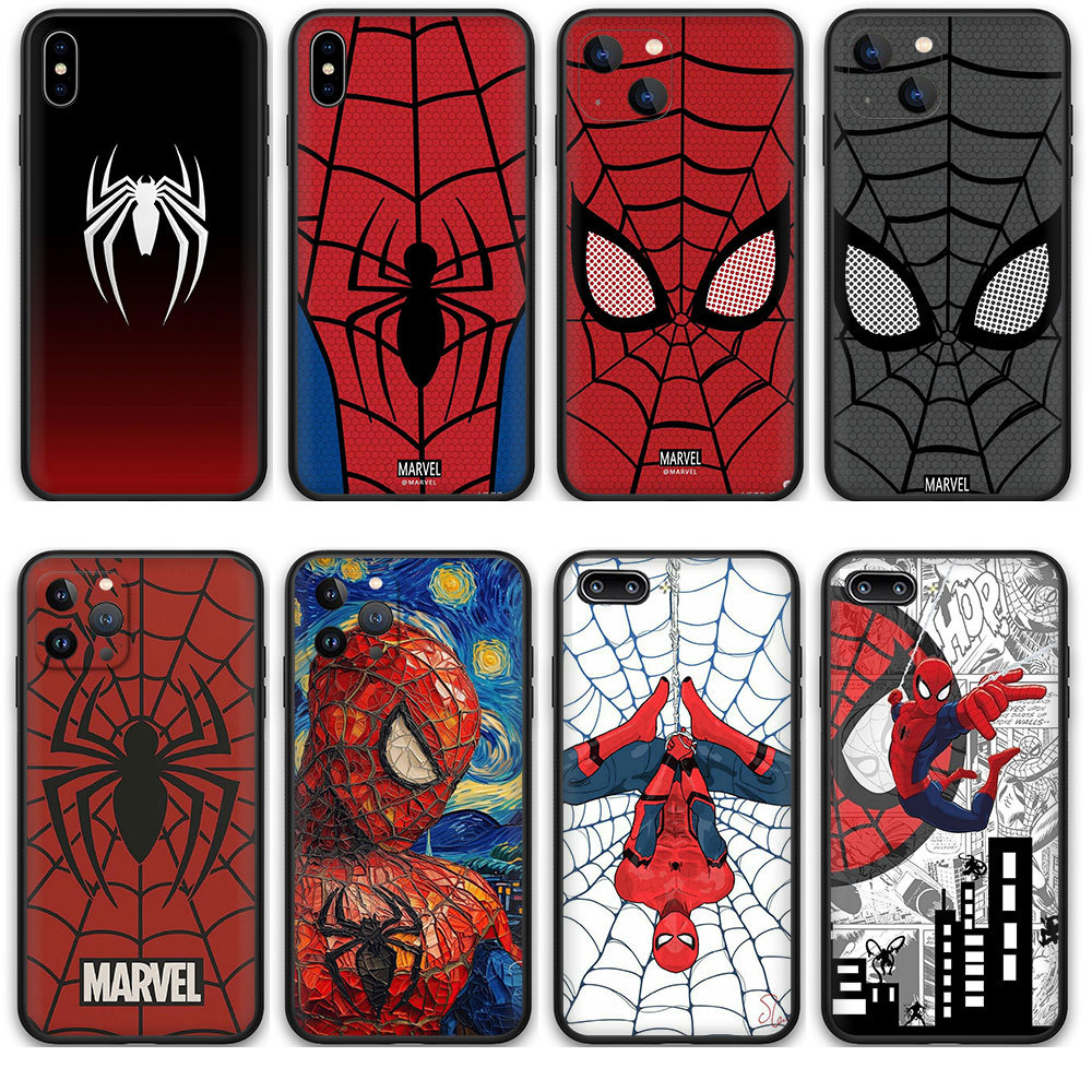 เคสโทรศัพท์สําหรับ Redmi Note 7 7Pro 8 8Pro 9 9S 9Pro 9Pro Max 8D9P Spider-Man เคสซิลิโคนอ่อนนุ่ม