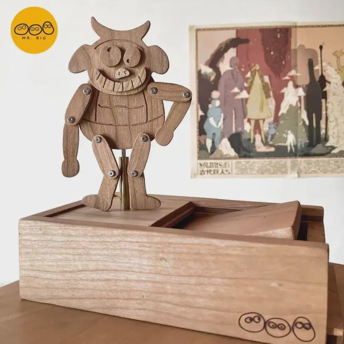 Funny funny toys can dance little wooden people, can move decompression toys Wooden fun performance