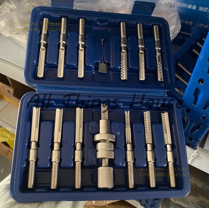 Bump Lockpicking Tool,Super Dimple Lock Bump Kit Locksmith Tools Lock Pick Tools