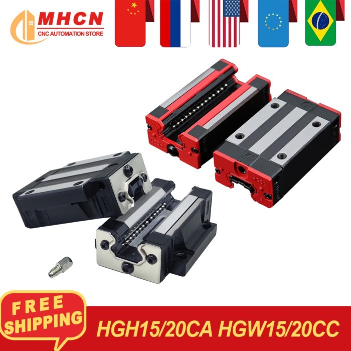 RU EU BR warehouse 4pcs/lot Steel HGH15CA HGW15CC HGH20CA HGW20CC for Linear Guides HGR15 HGR20 Sli