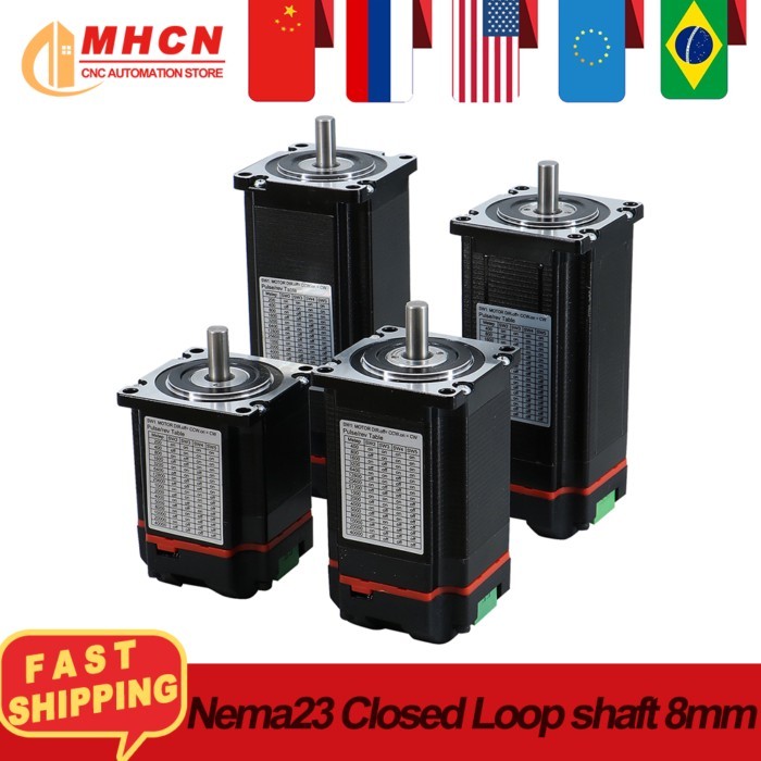 MHCN EU warehouse Nema23 Closed Loop Stepper Motor 1.2Nm 2Nm 2.5Nm 3Nm Shaft Diameter 8mm Integrate