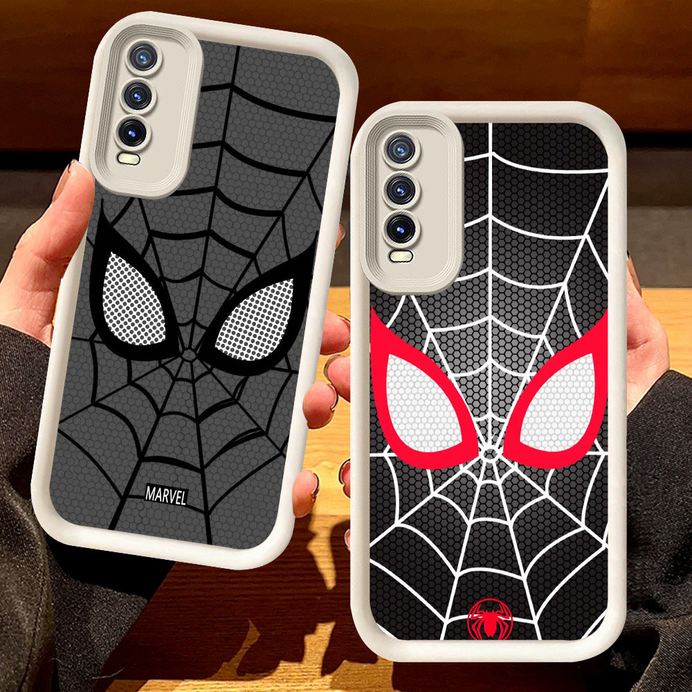 G-43 เคสสไปเดอร์แมนสําหรับ VIVO Y20s S1 Pro Y20 Y20i Y12s Y11s Y66 สีดําและสีขาว