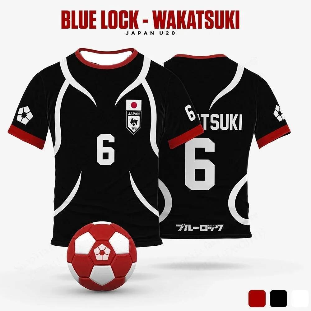 Men's Anime Shirt Blue Lock Sae Itoshi 3D Print Breathable Fabric Unisex Short Sleeve Large Size