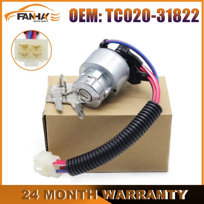 TC020-31822 New Ignition Switch Lock & Keys For Kubota Tractor L2501 L2600 L2800 L3000 L3200 L4300