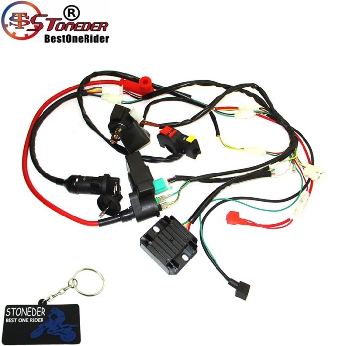 STONEDER Zongshen 190cc Wiring Loom Harness Key Switch Ignition CDI Kit
