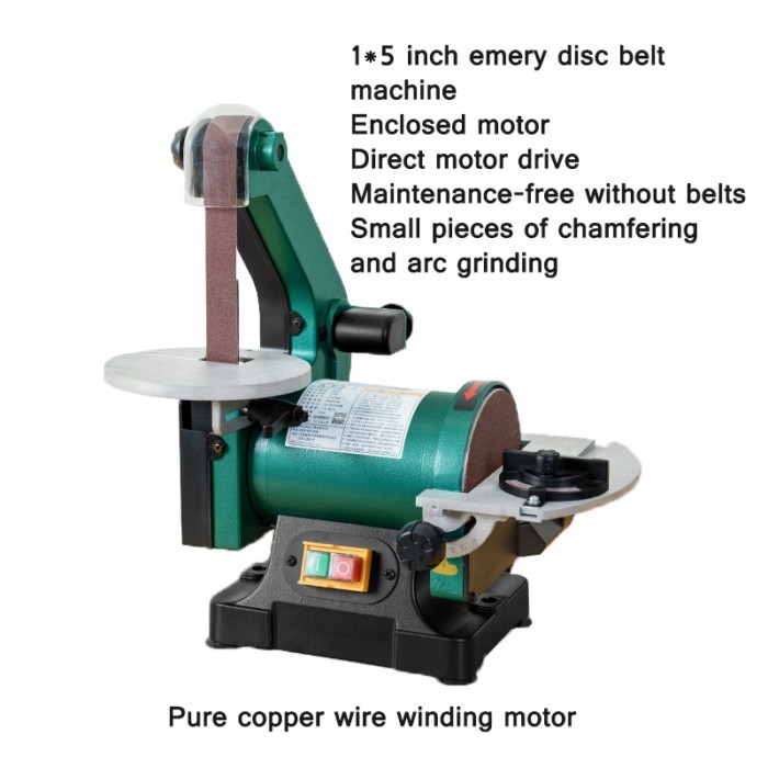 Bench-Top Abrasive Disc Abrasive Belt Machine For Wire Drawing Angle Grinding One Machine Multi-Pur