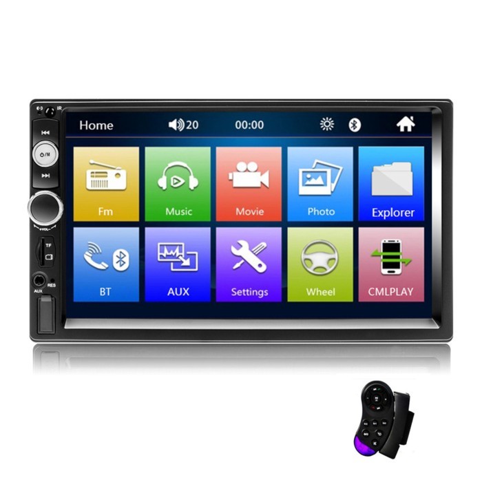 Podofo Autoradio Radio Para Carro 2 Din Car Radio de Coche 7" Touch Screen Audio Video MP5 Player U