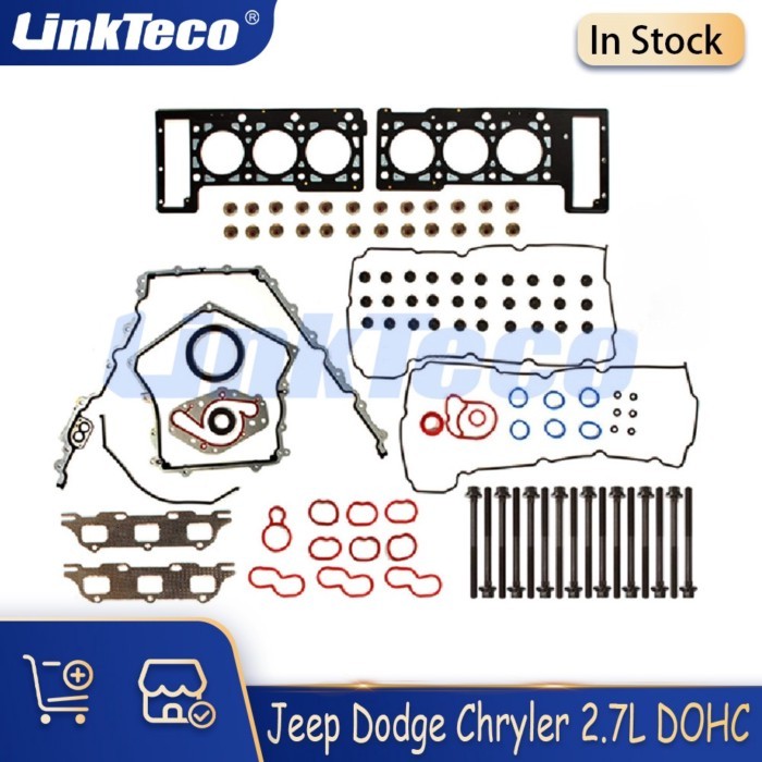Engine Parts Full Gasket Set Bolts Fit 2.7 L V6 Gas EER For Jeep Dodge Stratus Chrysler Sebring Int