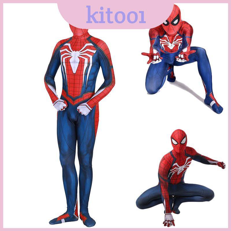 Spider-Man PS4 คอสเพลย์ ชุด Zentai สำหรับผู้ใหญ่และเด็ก มาพร้อมดีไซน์สะดุดตาและตะเข็บที่สมบูรณ์แบบ