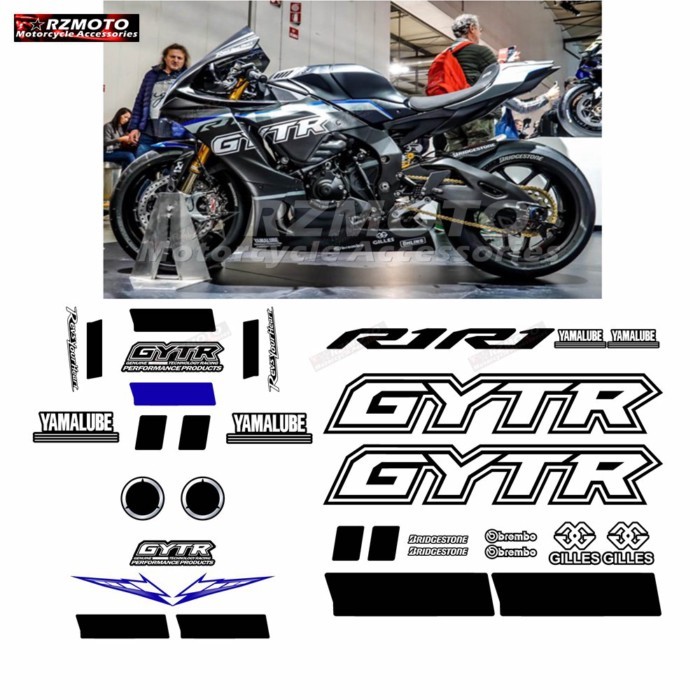 For Yamaha YZF-R1 YZF R1 GYTR Motorcycle Parts Fairing Sticker Full Vehicle Reflective Waterproof S